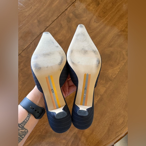 Anthropologie Sam Edelman Brit Spitz-Zehen Kitten Heel Mules - Picture 5 of 6